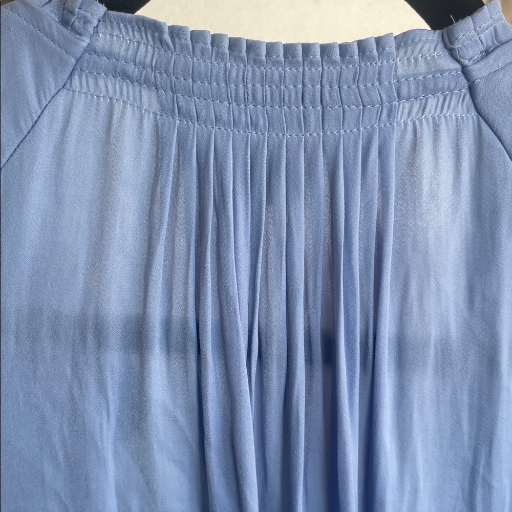 Simply Vera|Light Blue Pleated Sleeveless Flowy Chic Blouse|XL|EUC - Picture 7 of 8